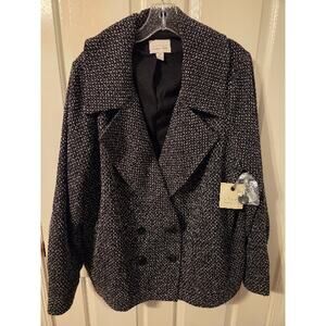 Hinge NWT - Tweed Peacoat - Nordstrom - Size XXL